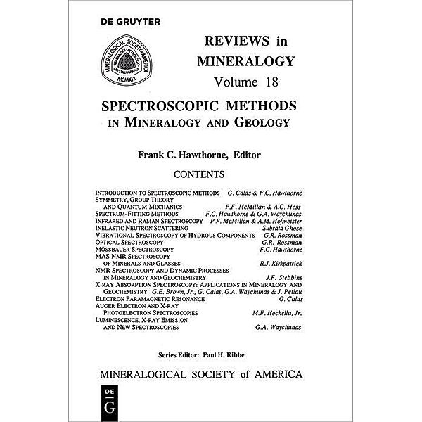 Spectroscopic Methods in Mineralogy and Geology / Reviews in Mineralogy and Geochemistry Bd.18