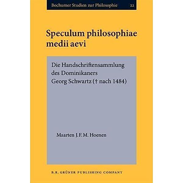 Speculum philosophiae medii aevi, Maarten J. F. M. Hoenen