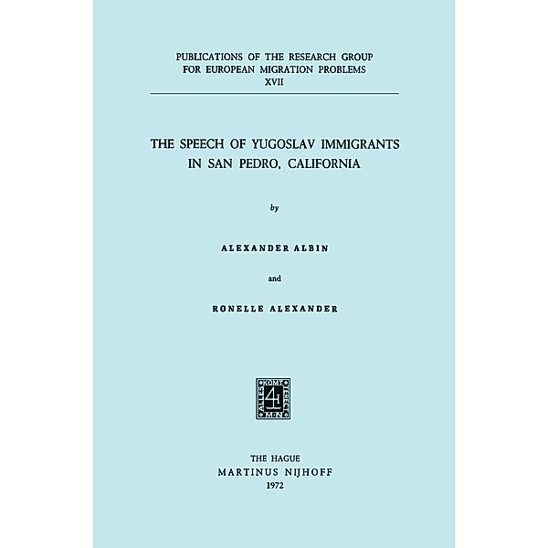 Speech of Yugoslav Immigrants in San Pedro, California, A. Albin, R. Alexander