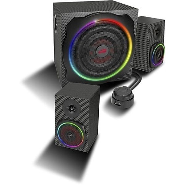 SPEEDLINK GRAVITY CARBON RGB 2.1 Subwoofer System, black