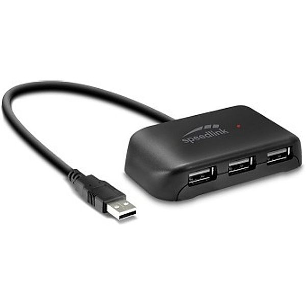 SPEEDLINK SNAPPY EVO USB Hub, 4-Port, USB 2.0, Passive, black