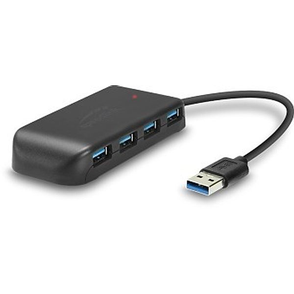 SPEEDLINK SNAPPY EVO USB Hub, 7-Port, USB 3.0, USB 3.1 Gen 1, USB 3.2 Gen 1 (5 Gbit/s), Active, black