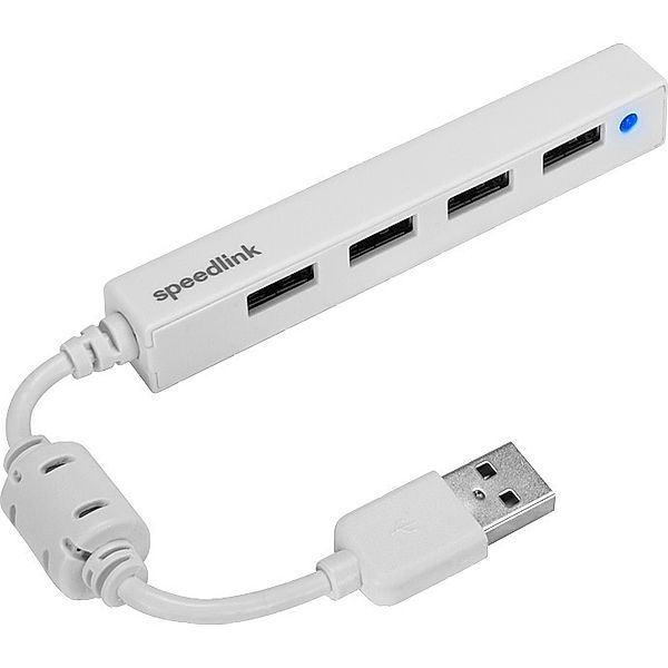 SPEEDLINK SNAPPY SLIM USB Hub, 4-Port, USB 2.0, Passive, White