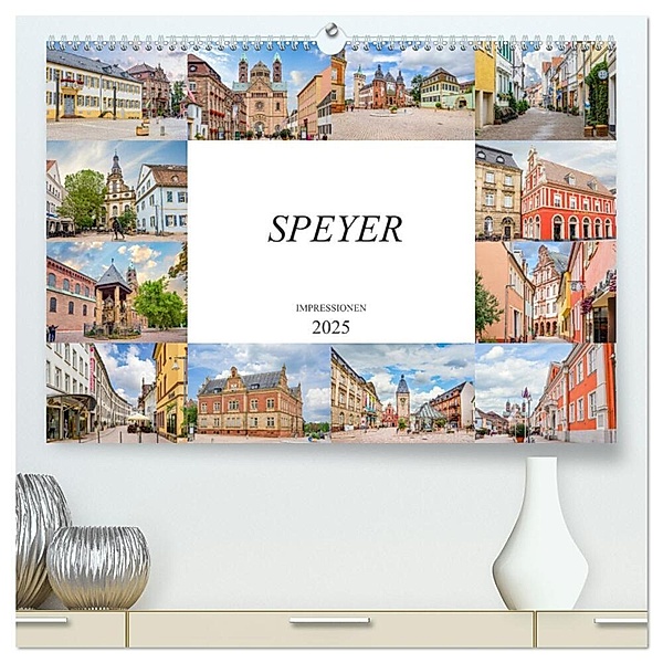 Speyer Impressionen (hochwertiger Premium Wandkalender 2025 DIN A2 quer), Kunstdruck in Hochglanz, Calvendo, Dirk Meutzner