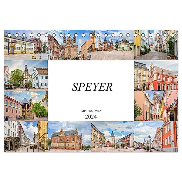 Speyer Impressionen (Tischkalender 2024 DIN A5 quer), CALVENDO Monatskalender, Dirk Meutzner