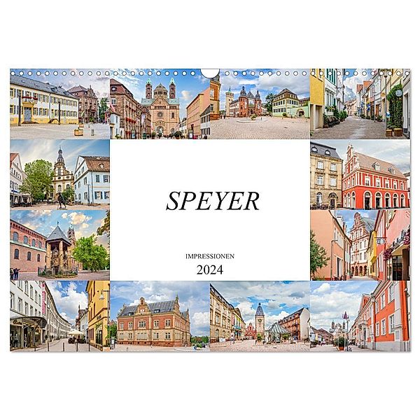 Speyer Impressionen (Wandkalender 2024 DIN A3 quer), CALVENDO Monatskalender, Dirk Meutzner