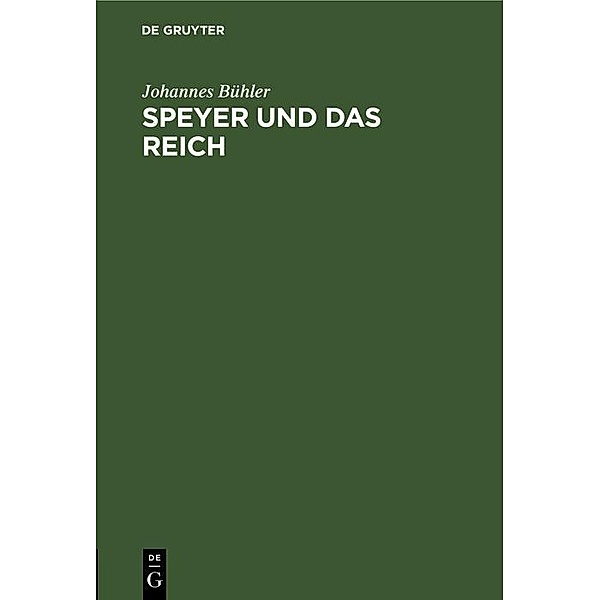 Speyer und das Reich / Jahrbuch des Dokumentationsarchivs des österreichischen Widerstandes, Johannes Bühler