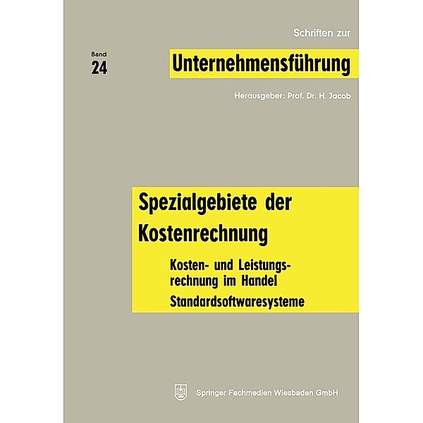 Spezialgebiete der Kostenrechnung / Schriften zur Linguistik