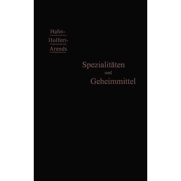 Spezialitäten und Geheimmittel, G. Arends