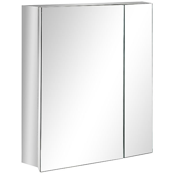 Spiegelschrank mit Soft-Close-Funktion silber (Farbe: silber)