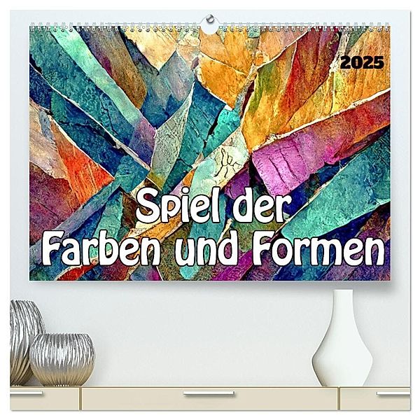 Spiel der Farben und Formen (hochwertiger Premium Wandkalender 2025 DIN A2 quer), Kunstdruck in Hochglanz, Calvendo, Werner Braun