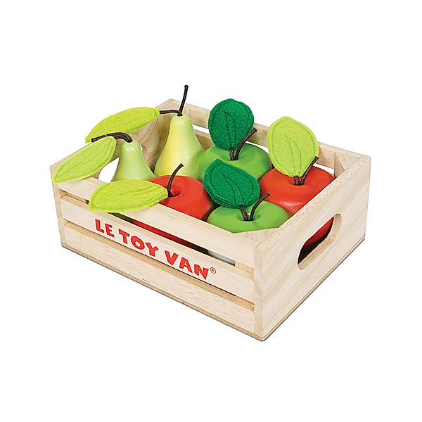 Le Toy Van Spiel-Lebensmittel ÄPFEL UND BIRNEN in Kiste aus Holz