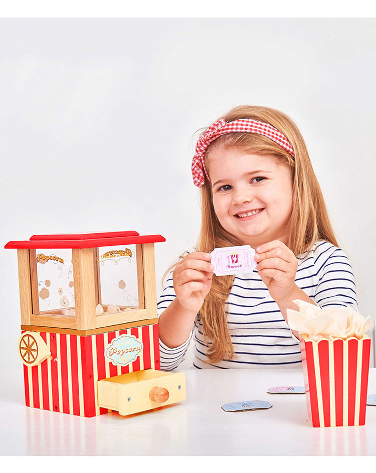 Spiel-Popcornmaschine 7-teilig aus Holz kaufen | tausendkind.at