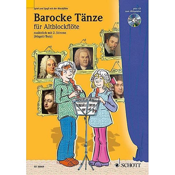 Spiel und Spaß mit der Blockflöte / Barocke Tänze, 2 Alt-Blockflöten, m. Audio-CD