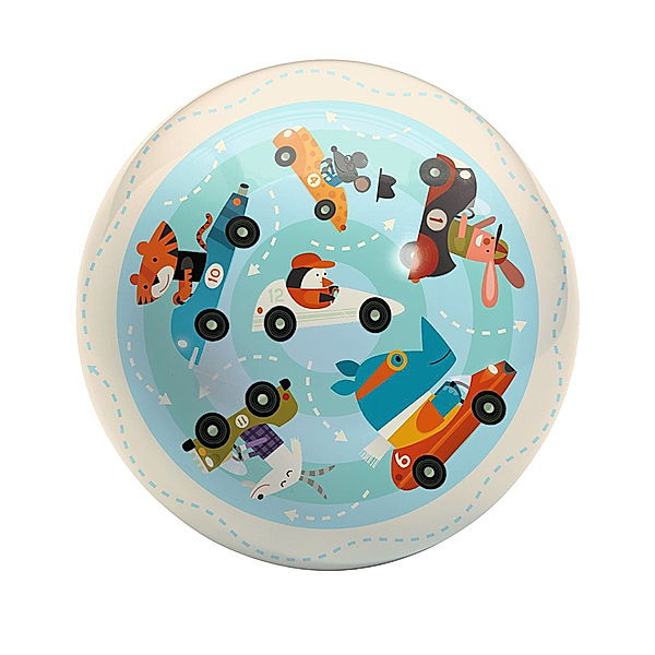 Djeco Spielball TRAFFIC (22cm) in hellblau/bunt