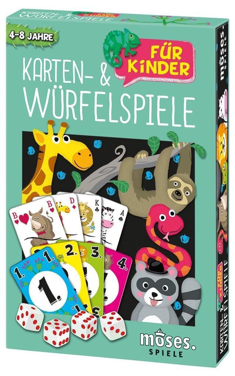 Spiele-Set KARTEN- UND WÜRFELSPIELE FÜR KINDER 115-teilig in bunt |  Weltbild.de
