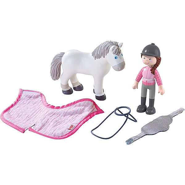 HABA Spielfigur LITTLE FRIENDS – REITERIN & PFERD 5-teilig