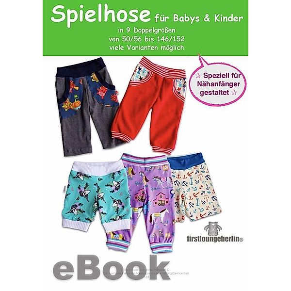 Spielhose Baby & Kind Jersey Hose Unisex Gr. 50 bis 152 von firstloungeberlin, Ina Schille