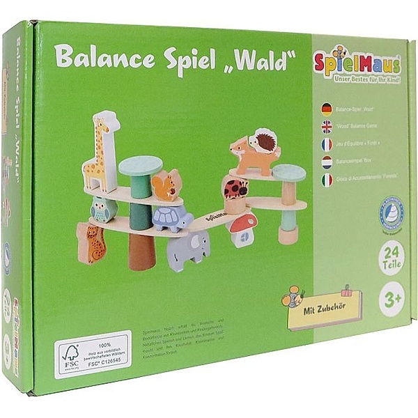 SpielMaus Holz Balance Spiel ''Wald'', 24 Teile