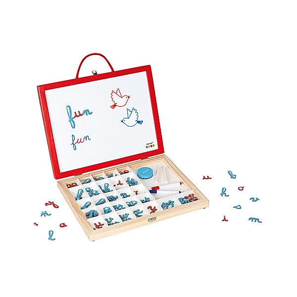 Janod Spieltafel SCHREIBSCHRIFT magnetisch mit Zubehör