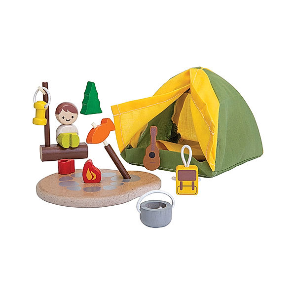 Plan Toys Spielwelt CAMPING 14-teilig aus Holz