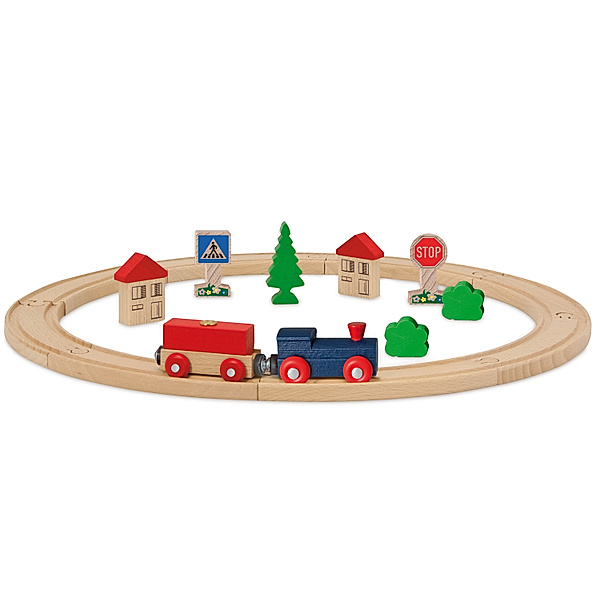 Eichhorn Spielzeug-Eisenbahn KREIS 20-teilig aus Holz