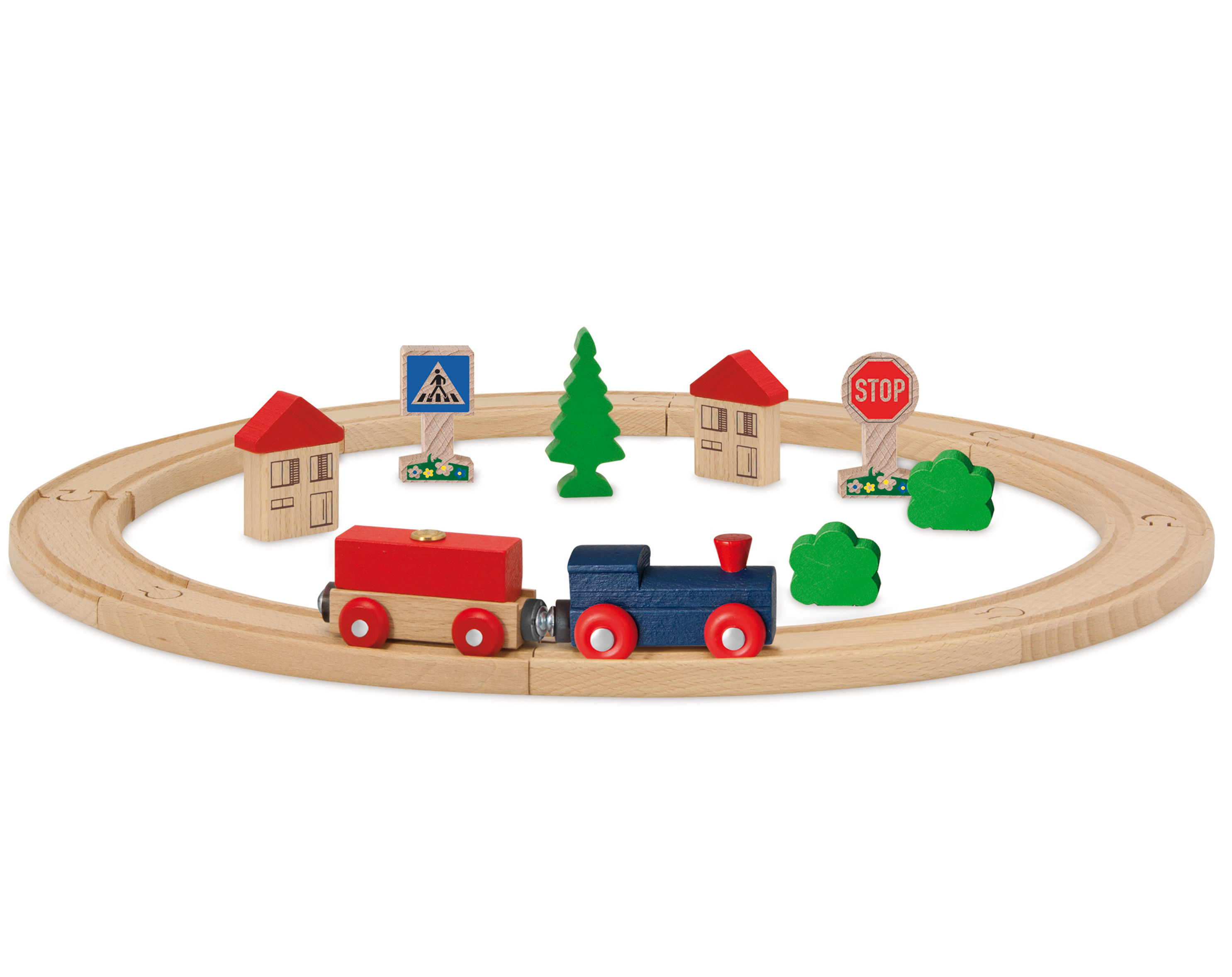 Spielzeug-Eisenbahn KREIS 20-teilig aus Holz | Weltbild.at
