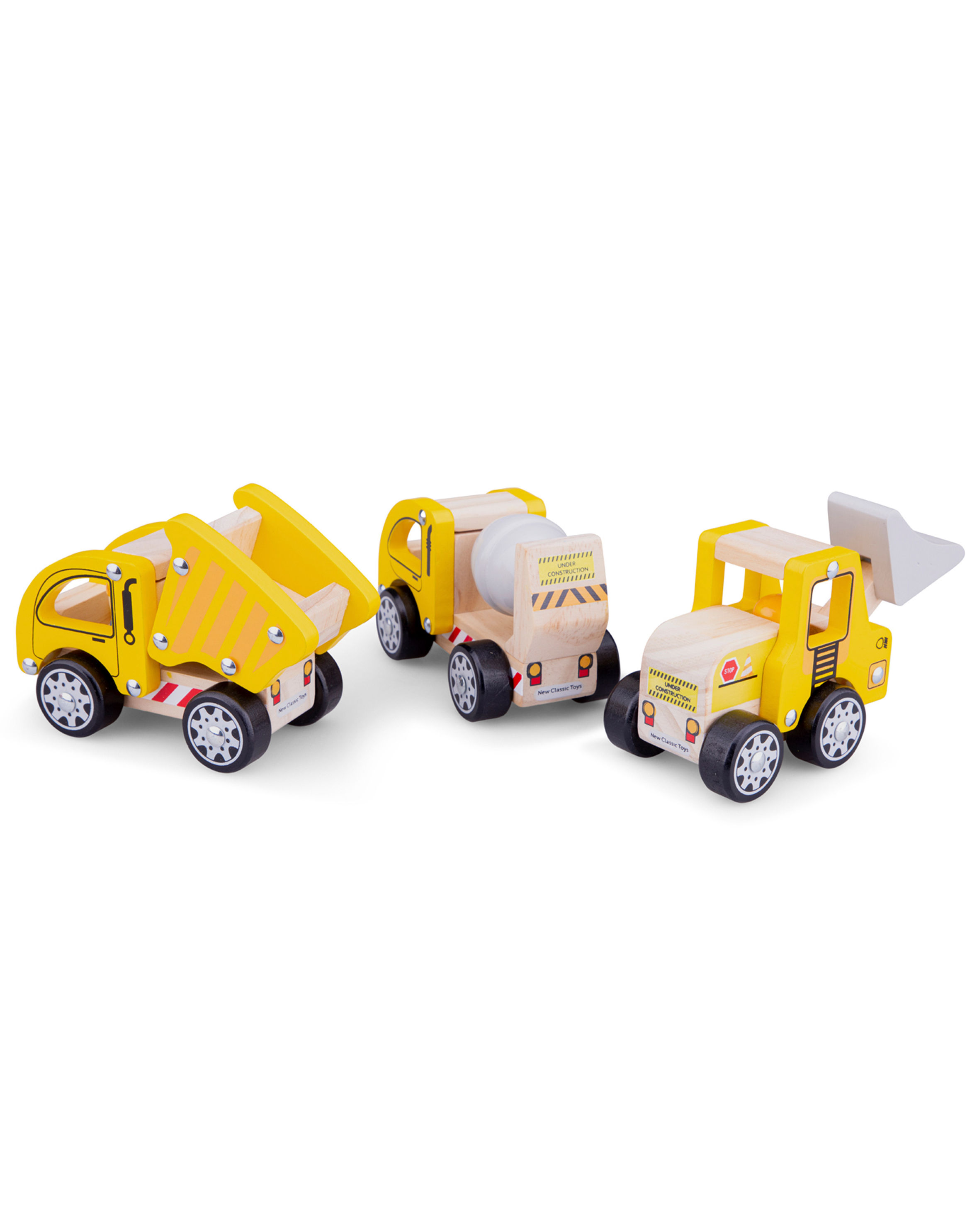 Spielzeugautos BAUFAHRZEUGE 3-teilig aus Holz in gelb | Weltbild.ch
