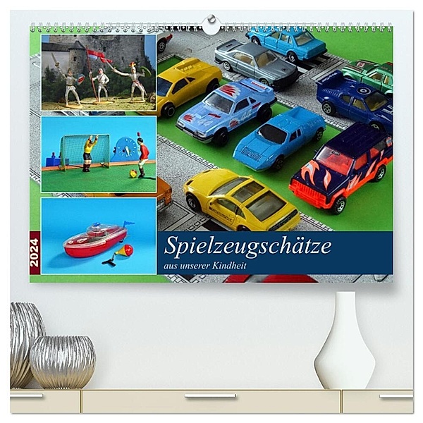 Spielzeugschätze aus unserer Kindheit (hochwertiger Premium Wandkalender 2024 DIN A2 quer), Kunstdruck in Hochglanz, Klaus-Peter Huschka