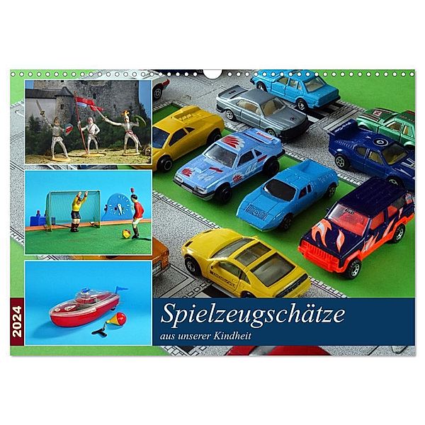 Spielzeugschätze aus unserer Kindheit (Wandkalender 2024 DIN A3 quer), CALVENDO Monatskalender, Klaus-Peter Huschka