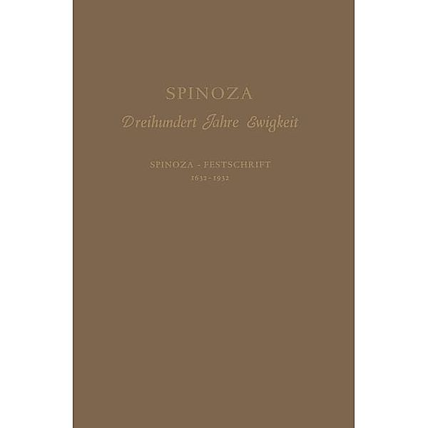 Spinoza, Siegfried Hessing, Benedictus de Spinoza