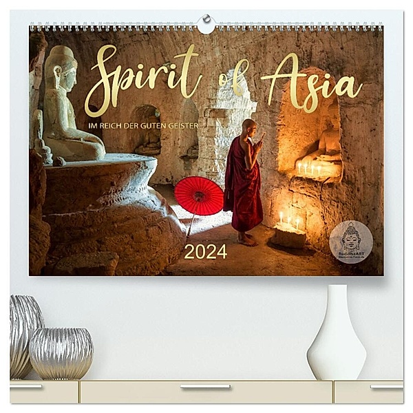 Spirit of Asia - Im Reich der guten Geister (hochwertiger Premium Wandkalender 2024 DIN A2 quer), Kunstdruck in Hochglanz, Mario Weigt