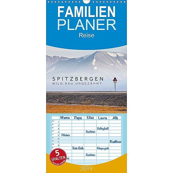 Spitzbergen - Wild.Rau.Ungezähmt. - Familienplaner hoch (Wandkalender 2019 , 21 cm x 45 cm, hoch), Lain Jackson