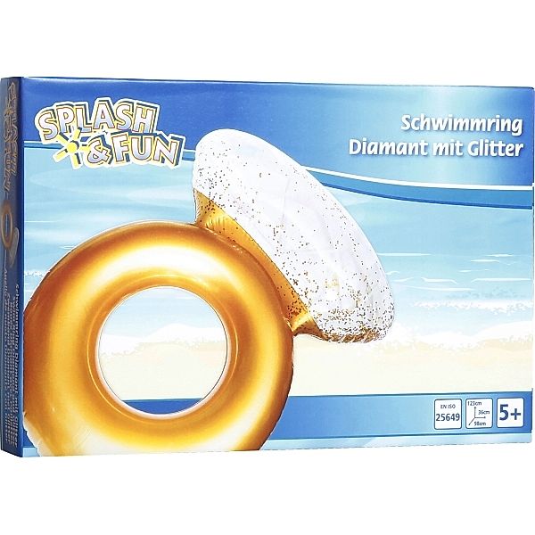 Splash & Fun Schwimmring Diamant mit Glitter