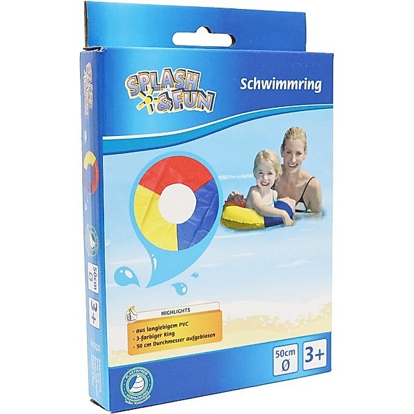 Splash & Fun Schwimmring Uni- Farben, # 50 cm