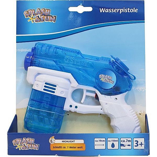 Splash und Fun Wasserpistole 19 cm, 150 ml