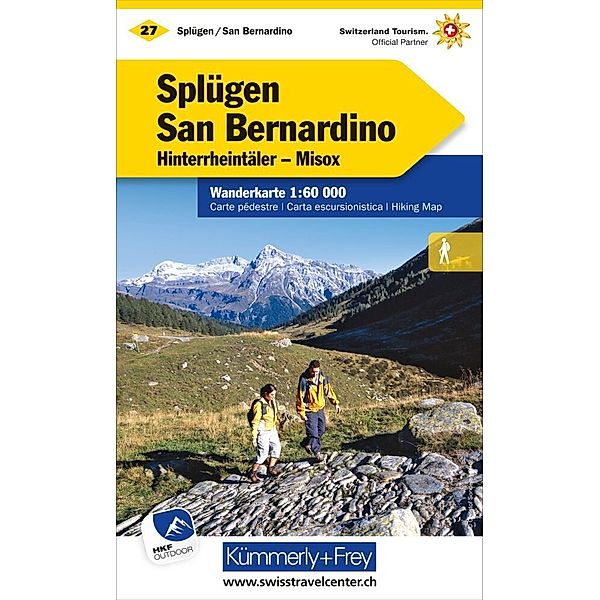 Splügen - San Bernardino Nr. 27 Wanderkarte 1:60 000