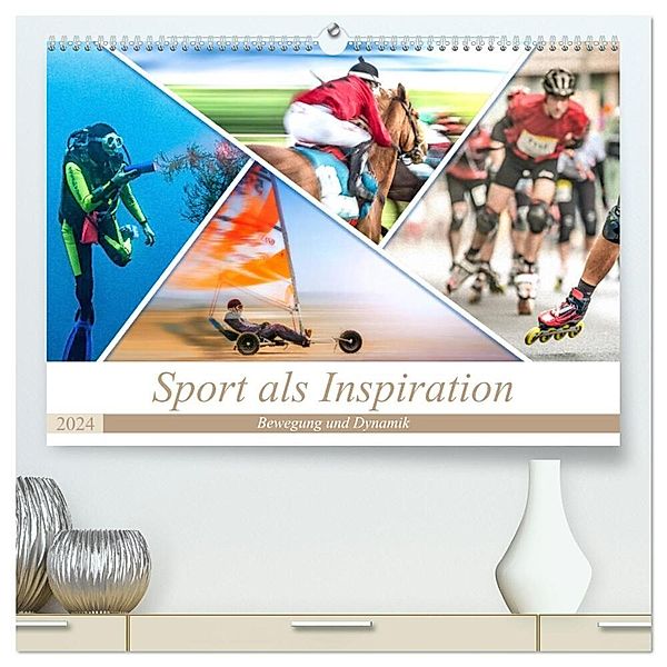 Sport als Inspiration (hochwertiger Premium Wandkalender 2024 DIN A2 quer), Kunstdruck in Hochglanz, Dieter Gödecke