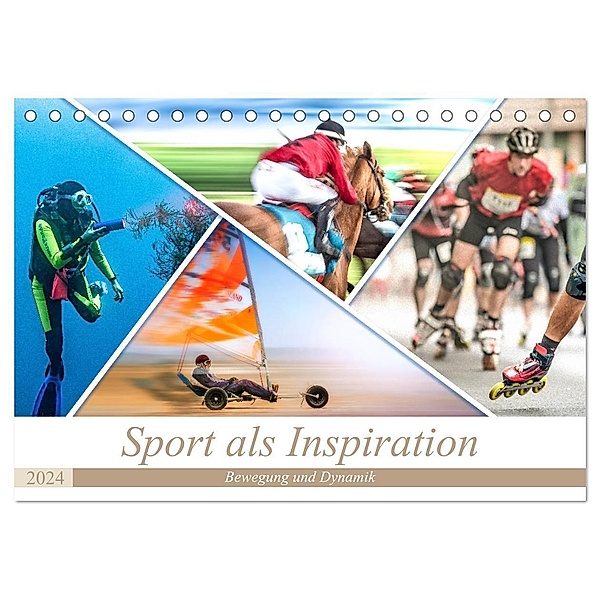 Sport als Inspiration (Tischkalender 2024 DIN A5 quer), CALVENDO Monatskalender, Dieter Gödecke