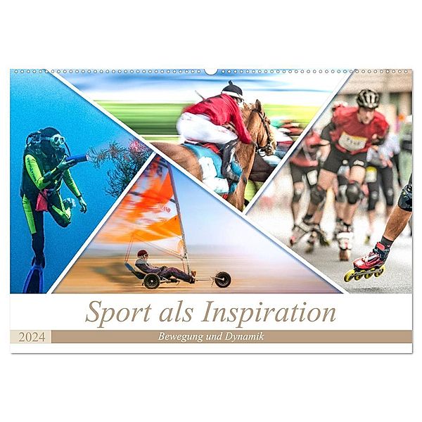 Sport als Inspiration (Wandkalender 2024 DIN A2 quer), CALVENDO Monatskalender, Dieter Gödecke