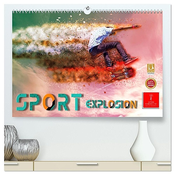 Sport Explosion (hochwertiger Premium Wandkalender 2025 DIN A2 quer), Kunstdruck in Hochglanz, Calvendo, Peter Roder