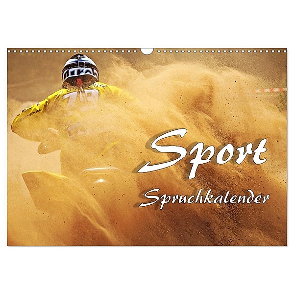 Sport Spruchkalender (Wandkalender 2024 DIN A3 quer), CALVENDO Monatskalender, Liselotte Brunner-Klaus