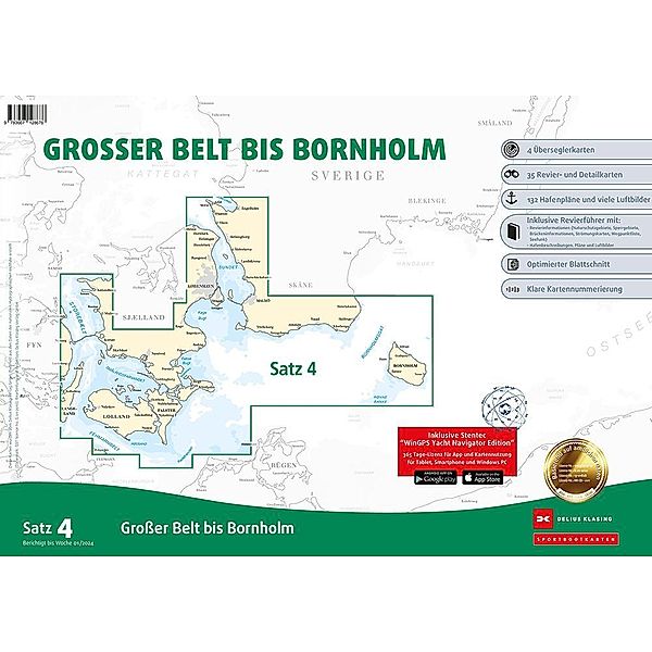 Sportbootkarten Satz 4: Großer Belt bis Bornholm (Ausgabe 2024)