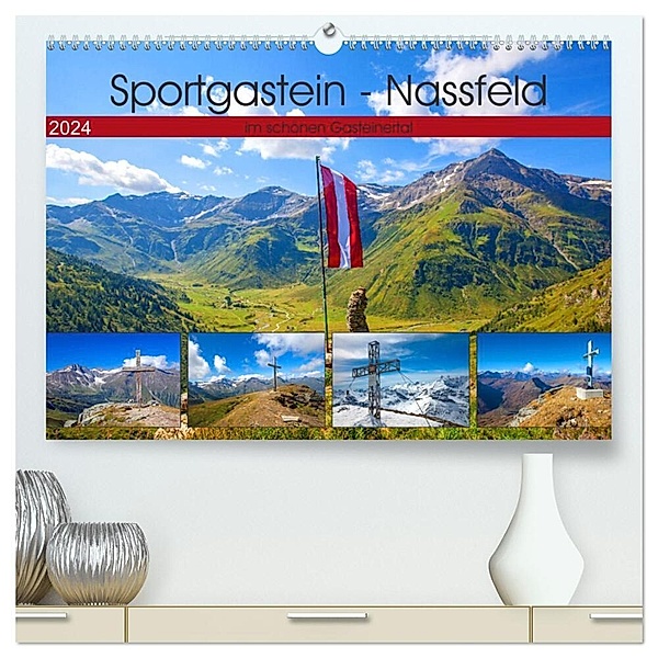 Sportgastein - Nassfeld (hochwertiger Premium Wandkalender 2024 DIN A2 quer), Kunstdruck in Hochglanz, Christa Kramer