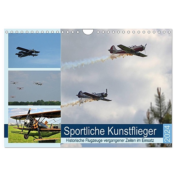 Sportliche Kunstflieger (Wandkalender 2024 DIN A4 quer), CALVENDO Monatskalender, Günther Klünder
