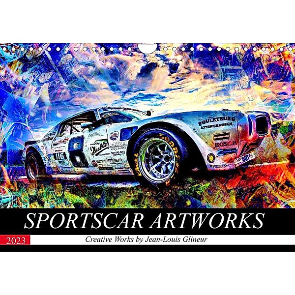 SPORTSCAR ARTWORKS Creative Works  by Jean-Louis Glineur (Wandkalender 2023 DIN A4 quer), Jean-Louis Glineur alias DeVerviers