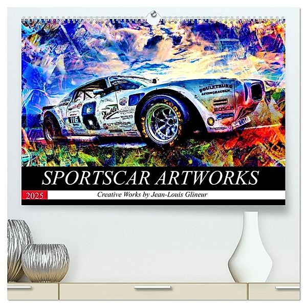 SPORTSCAR ARTWORKS Creative Works by Jean-Louis Glineur (hochwertiger Premium Wandkalender 2025 DIN A2 quer), Kunstdruck in Hochglanz, Calvendo, Jean-Louis Glineur alias DeVerviers