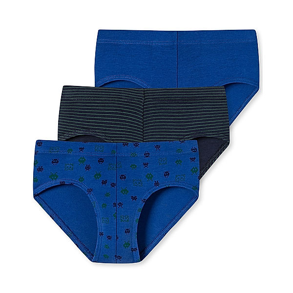 Schiesser Sportslips NATURAL LOVE 3er-Pack in blau