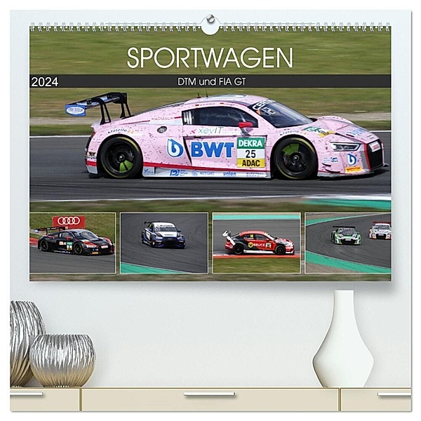 SPORTWAGEN DTM und FIA GT (hochwertiger Premium Wandkalender 2024 DIN A2 quer), Kunstdruck in Hochglanz, Schnellewelten