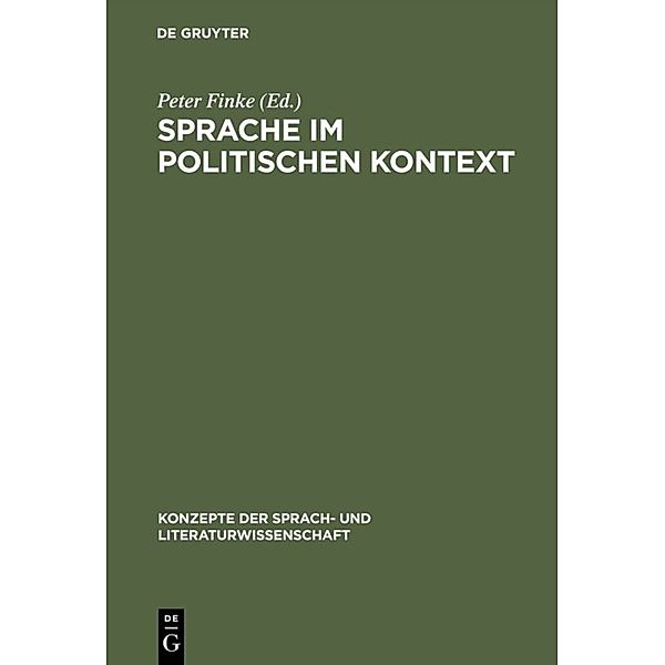 Sprache im politischen Kontext